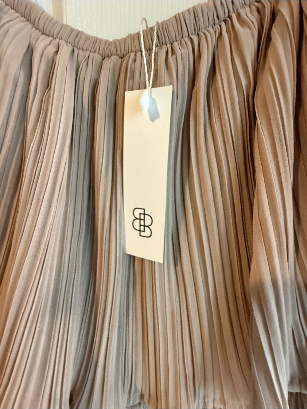 Baltic Born Pleated Tiered Maxi Dress in Taupe - Picture 4 of 4